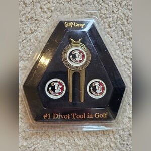 Golf Design USA #1‎ Divot Tool & Golf Ball Marker Set Flordia State  Seminoles